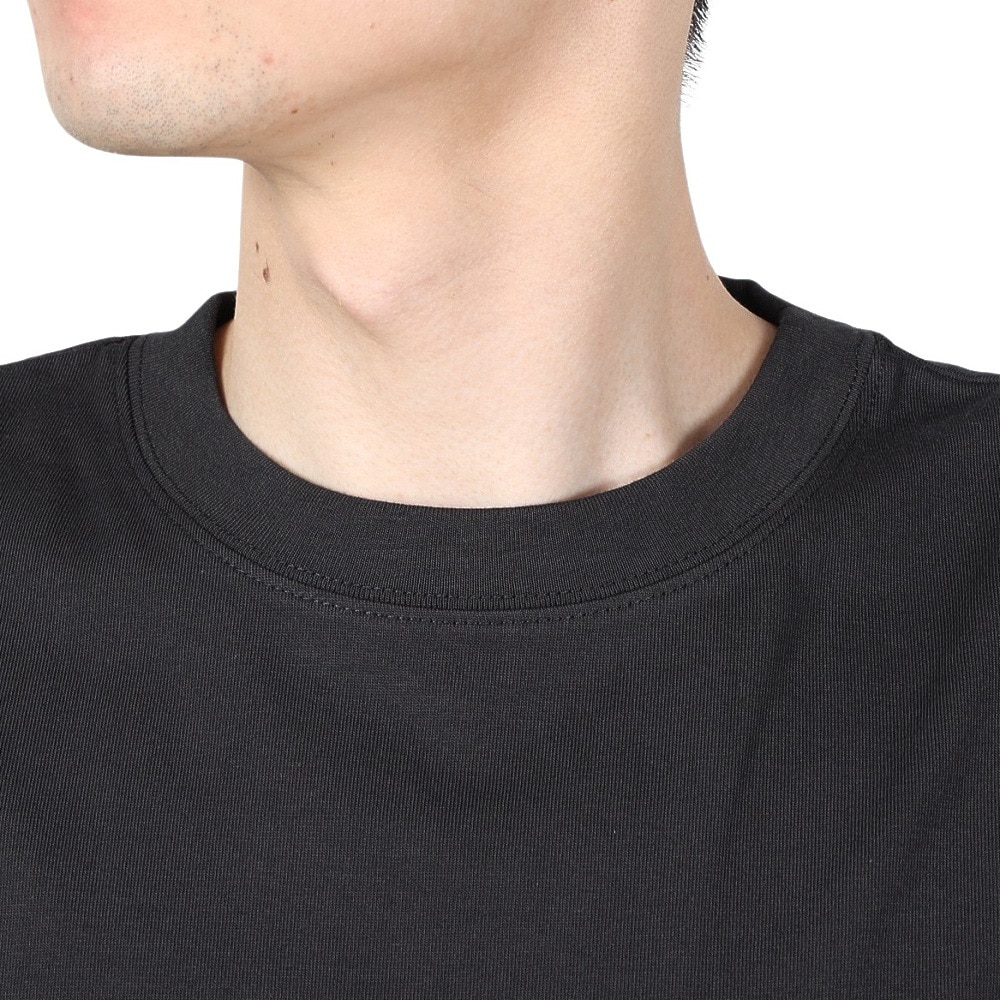 ヤックパック（YAK PAK）（メンズ、レディース）無地 ポケット付き 半袖Tシャツ 4510001-01 BLK