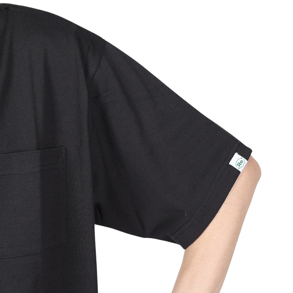ヤックパック（YAK PAK）（メンズ、レディース）無地 ポケット付き 半袖Tシャツ 4510001-01 BLK