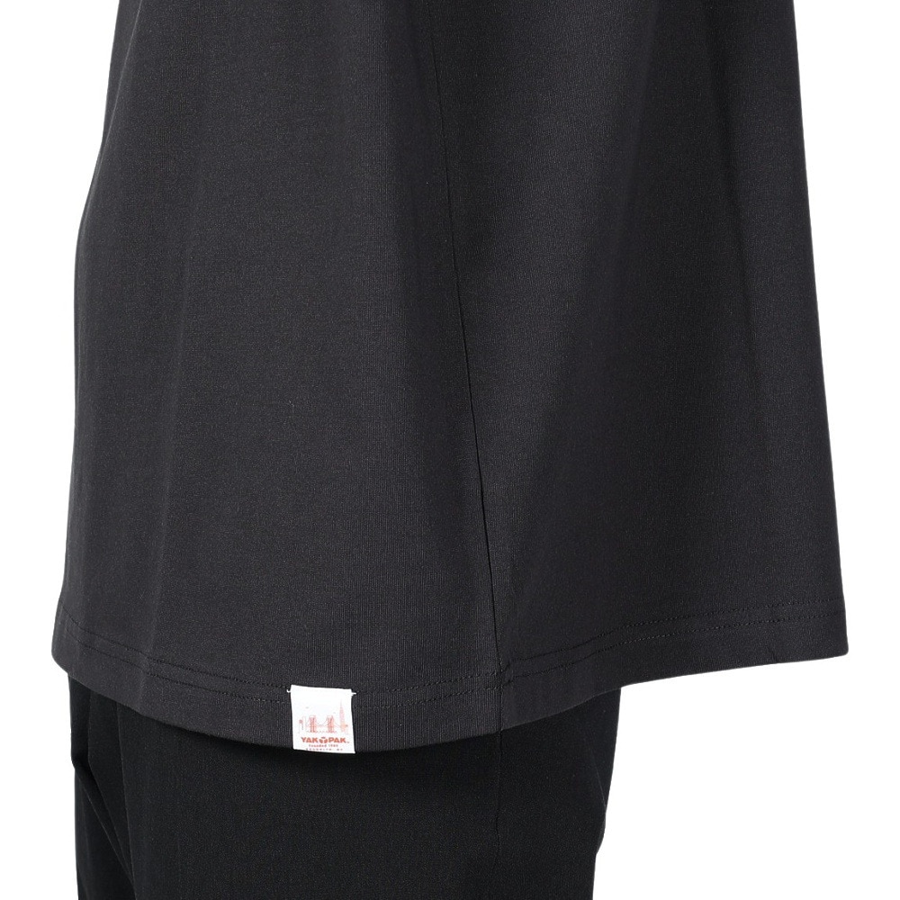 ヤックパック（YAK PAK）（メンズ、レディース）無地 ポケット付き 半袖Tシャツ 4510001-01 BLK