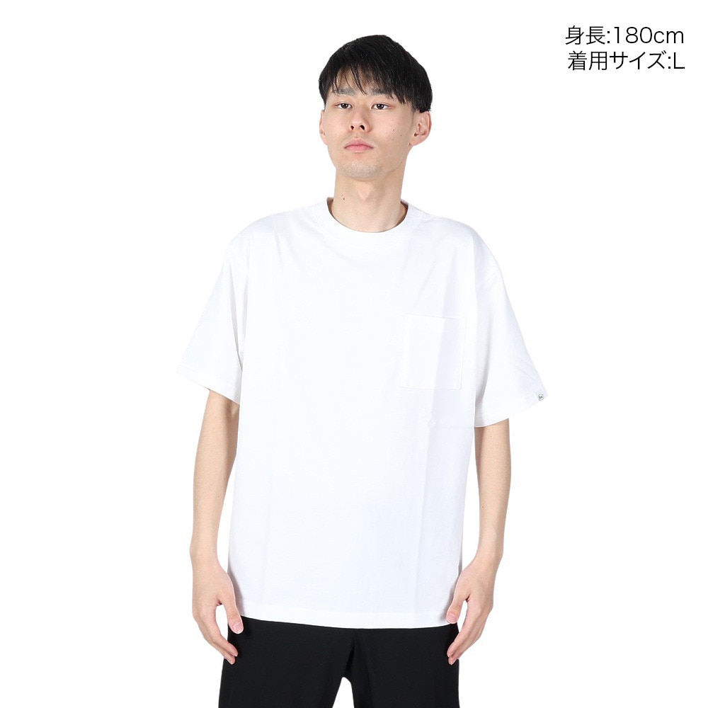 ヤックパック（YAK PAK）（メンズ、レディース）無地 ポケット付き 半袖Tシャツ 4510001-07 WHT