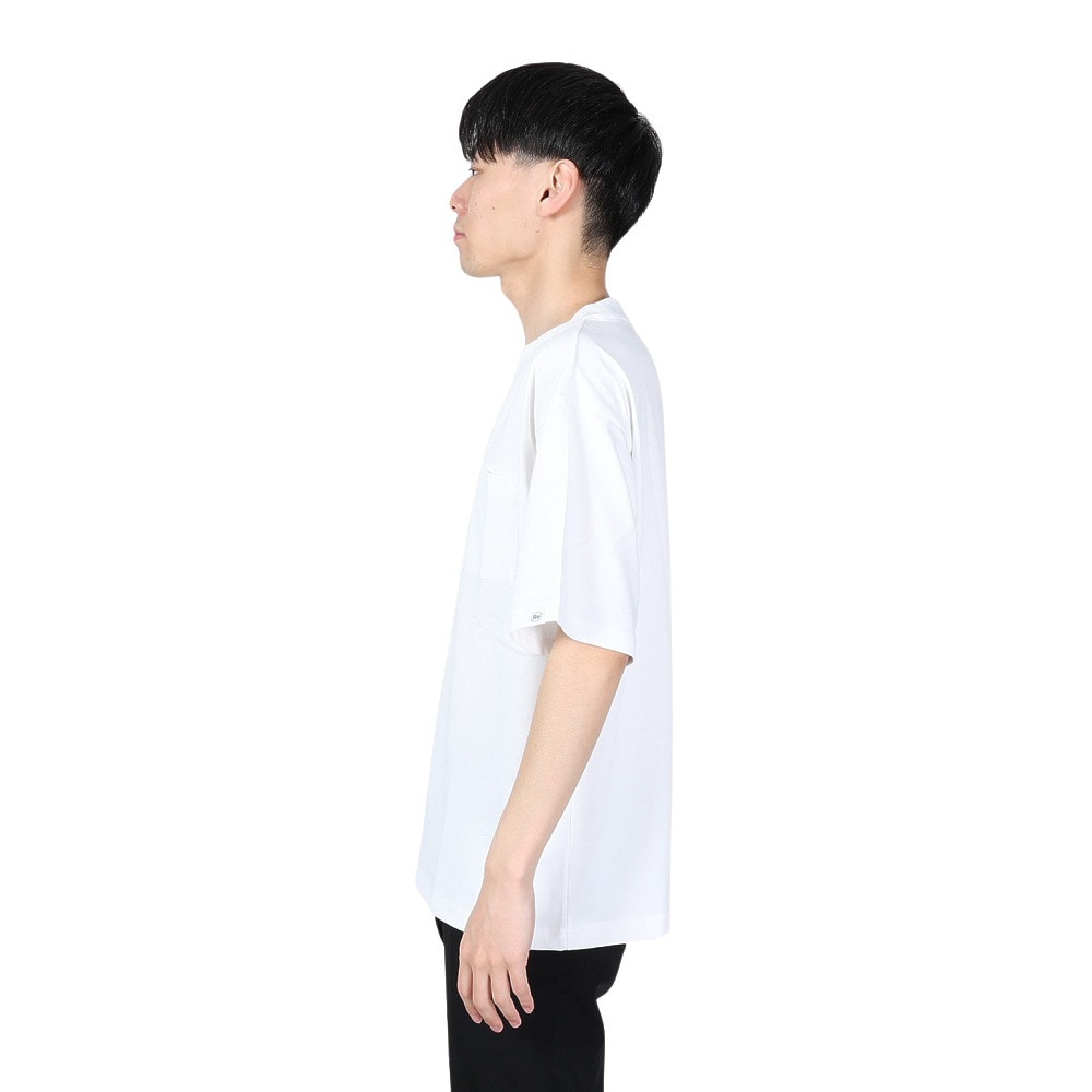 ヤックパック（YAK PAK）（メンズ、レディース）無地 ポケット付き 半袖Tシャツ 4510001-07 WHT