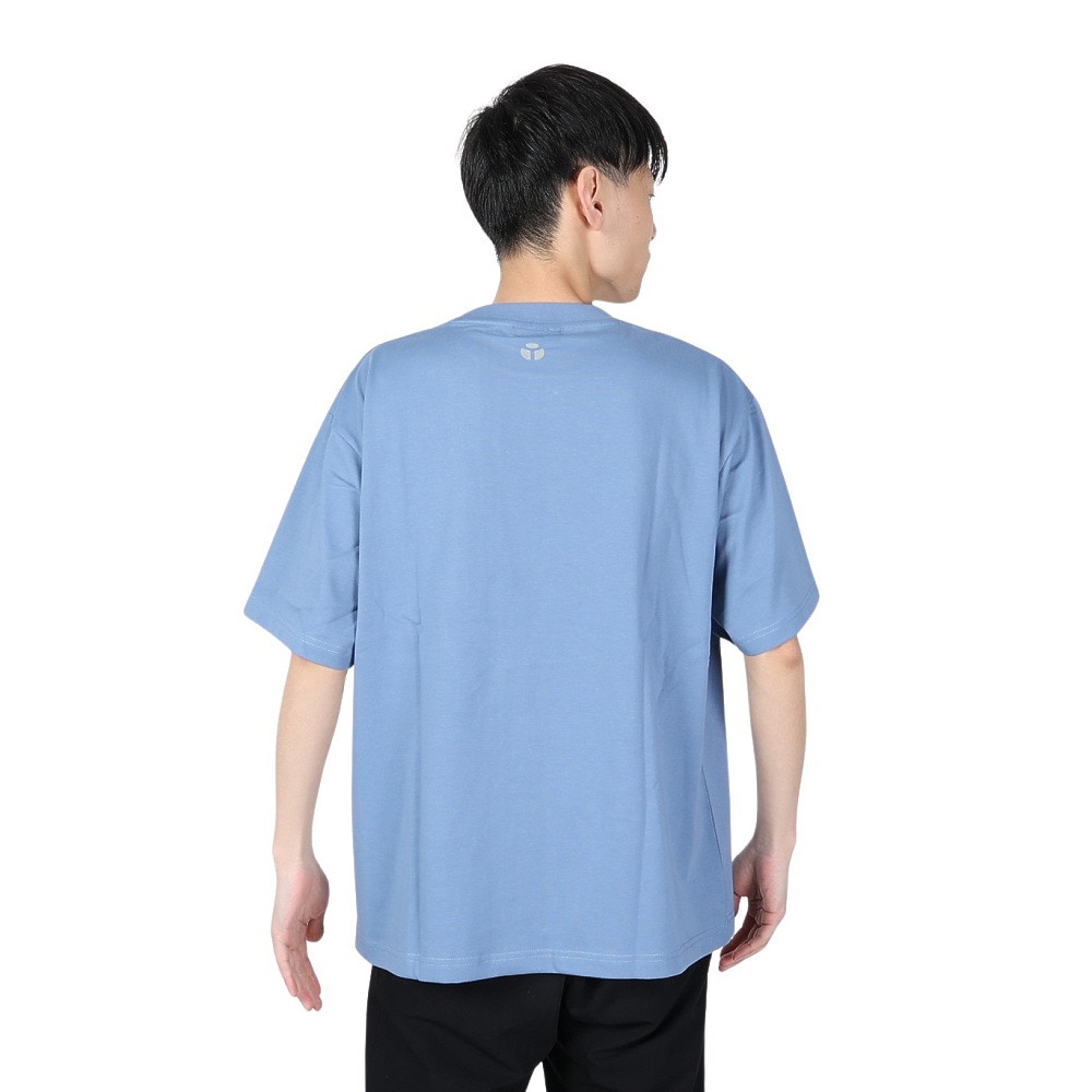 ヤックパック（YAK PAK）（メンズ、レディース）無地 ポケット付き 半袖Tシャツ 4510001-63 BLU