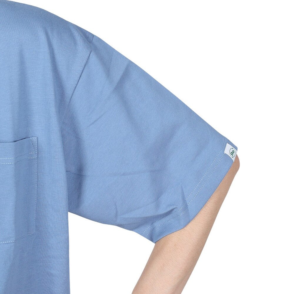ヤックパック（YAK PAK）（メンズ、レディース）無地 ポケット付き 半袖Tシャツ 4510001-63 BLU