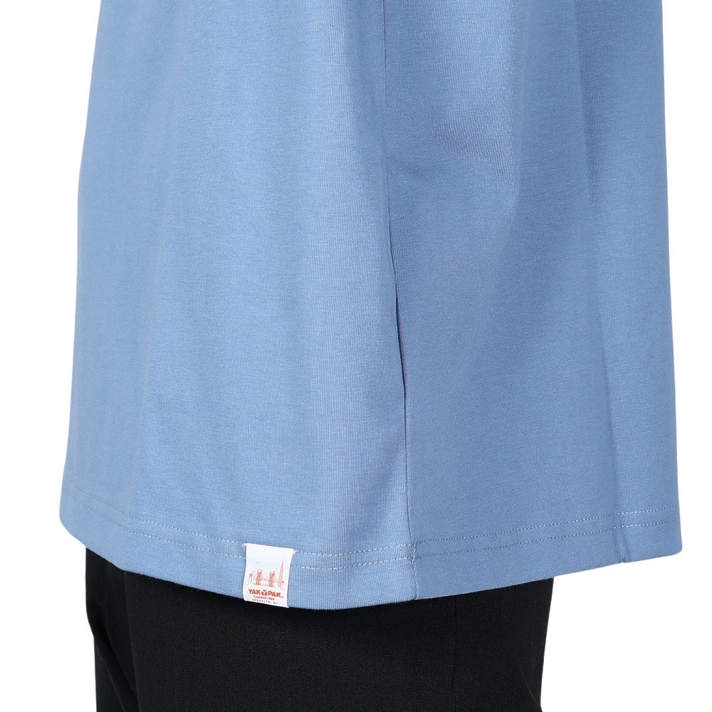 ヤックパック（YAK PAK）（メンズ、レディース）無地 ポケット付き 半袖Tシャツ 4510001-63 BLU