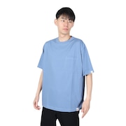 ヤックパック（YAK PAK）（メンズ、レディース）無地 ポケット付き 半袖Tシャツ 4510001-63 BLU