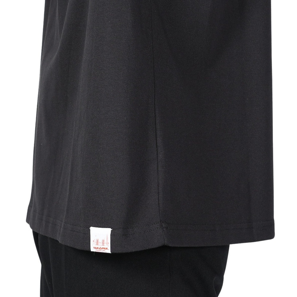 ヤックパック（YAK PAK）（メンズ、レディース）ブルックリン デザイン ポケット付き 半袖Tシャツ 4510002-01 BLK