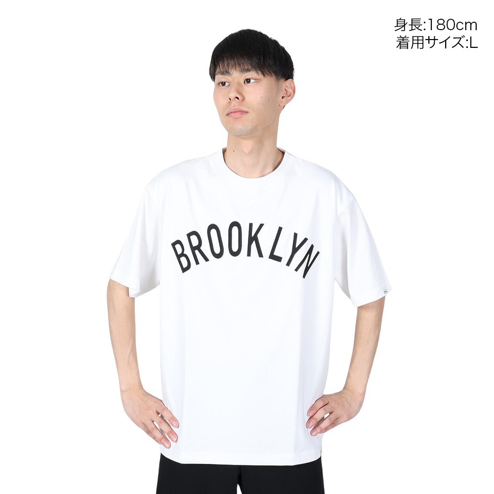 ヤックパック（YAK PAK）（メンズ、レディース）ブルックリン ワッペン 半袖Tシャツ 4510004-07 WHT