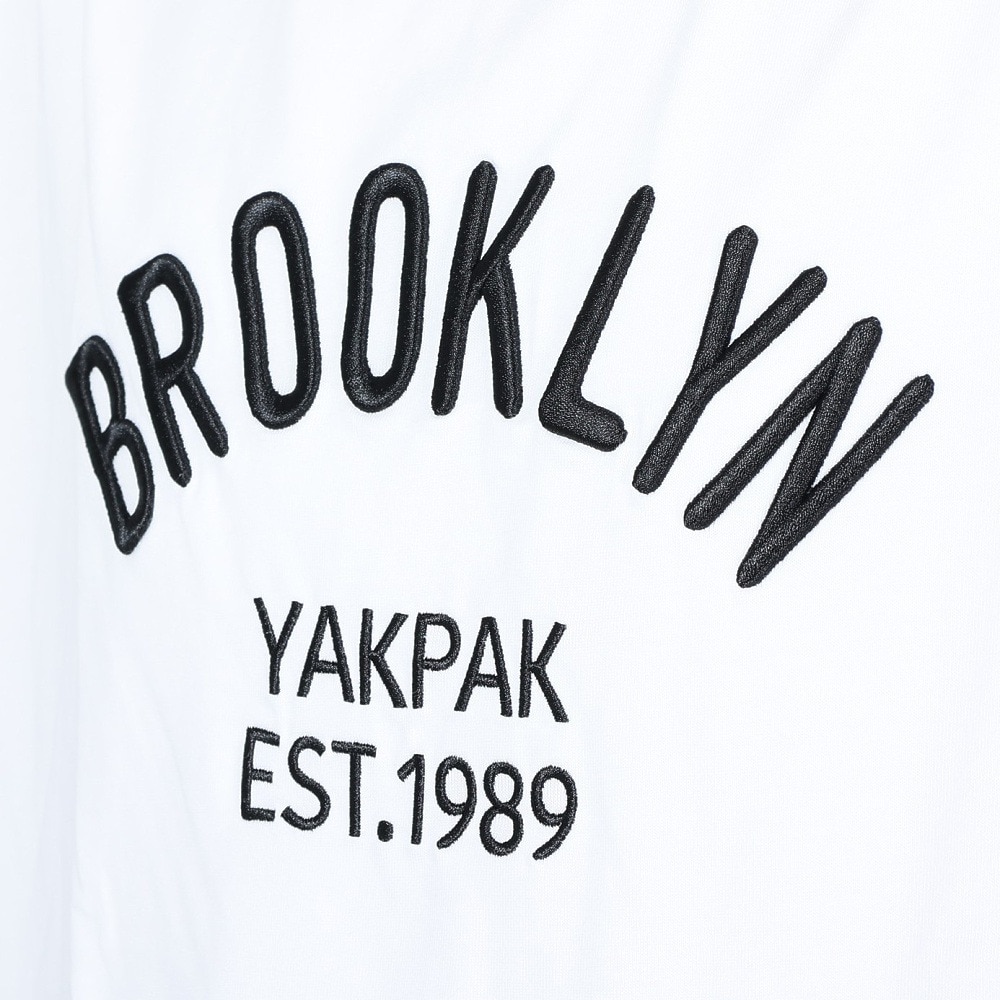ヤックパック（YAK PAK）（メンズ、レディース）厚盛刺繍 半袖Tシャツ 4510005-07 WHT