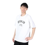 (メンズ、レディース)厚盛刺繍 半袖Tシャツ 4510005-07 WHT