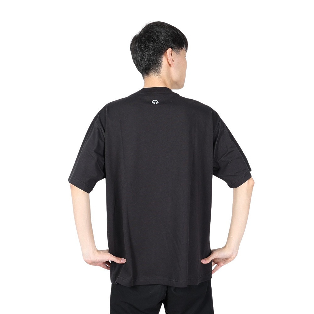 ヤックパック（YAK PAK）（メンズ、レディース）フラワーロゴ 半袖Tシャツ 4510006-01 BLK