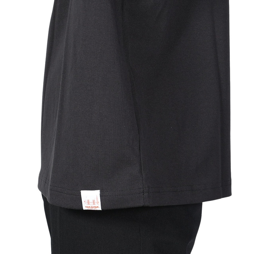 ヤックパック（YAK PAK）（メンズ、レディース）フラワーロゴ 半袖Tシャツ 4510006-01 BLK