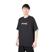 ヤックパック（YAK PAK）（メンズ、レディース）フラワーロゴ 半袖Tシャツ 4510006-01 BLK