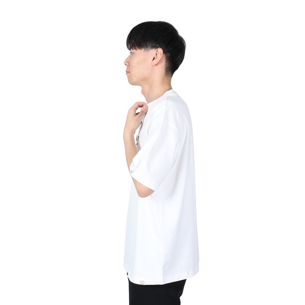 ヤックパック（YAK PAK）（メンズ、レディース）フラワーロゴ 半袖Tシャツ 4510006-07 WHT