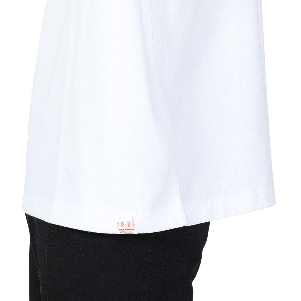 ヤックパック（YAK PAK）（メンズ、レディース）フラワーロゴ 半袖Tシャツ 4510006-07 WHT