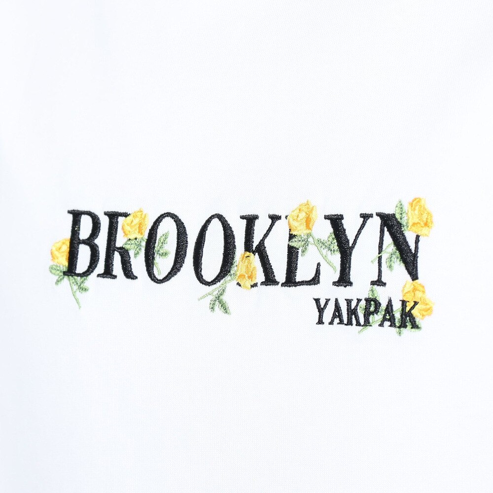 ヤックパック（YAK PAK）（メンズ、レディース）フラワーロゴ 半袖Tシャツ 4510006-07 WHT