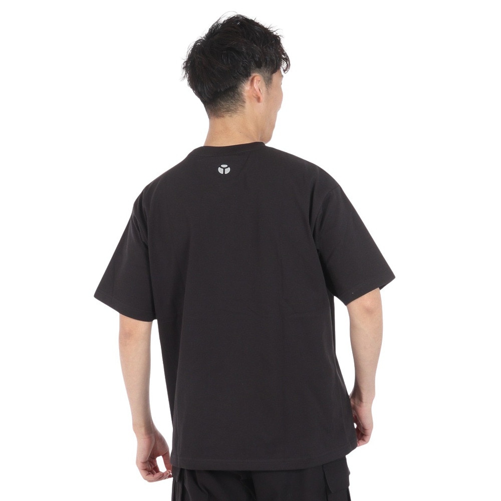 ヤックパック（YAK PAK）（メンズ、レディース）ハートロゴポケット付き 半袖Tシャツ 4510007-01 BLK