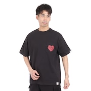 (メンズ、レディース)ハートロゴポケット付き 半袖Tシャツ 4510007