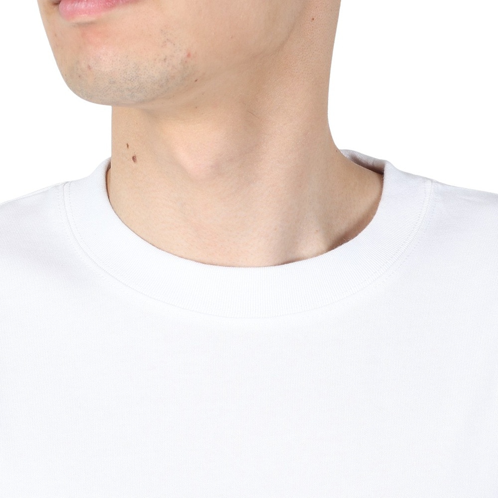 ヤックパック（YAK PAK）（メンズ、レディース）ハートロゴ ポケット付き 半袖Tシャツ 4510007-07 WHT