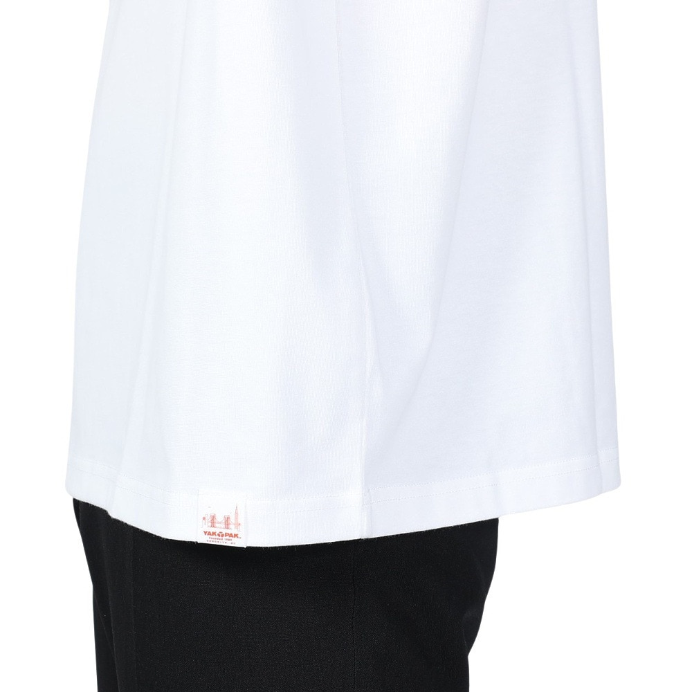 ヤックパック（YAK PAK）（メンズ、レディース）ハートロゴ ポケット付き 半袖Tシャツ 4510007-07 WHT