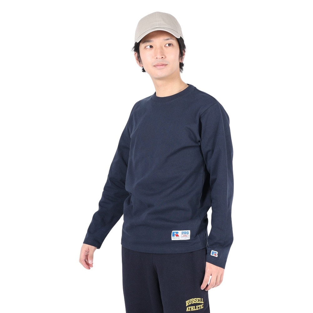 ＲＵＳＳＥＬＬ ProCotton 長袖クルーネックTシャツ RBM24ES0004 NVY Ｓ 48 ウェア