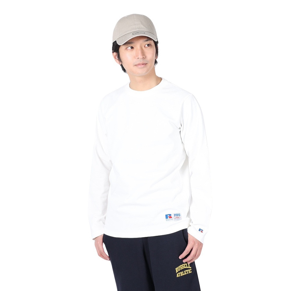 ＲＵＳＳＥＬＬ ProCotton 長袖クルーネックTシャツ RBM24ES0004 WHT Ｓ 10 ウェア