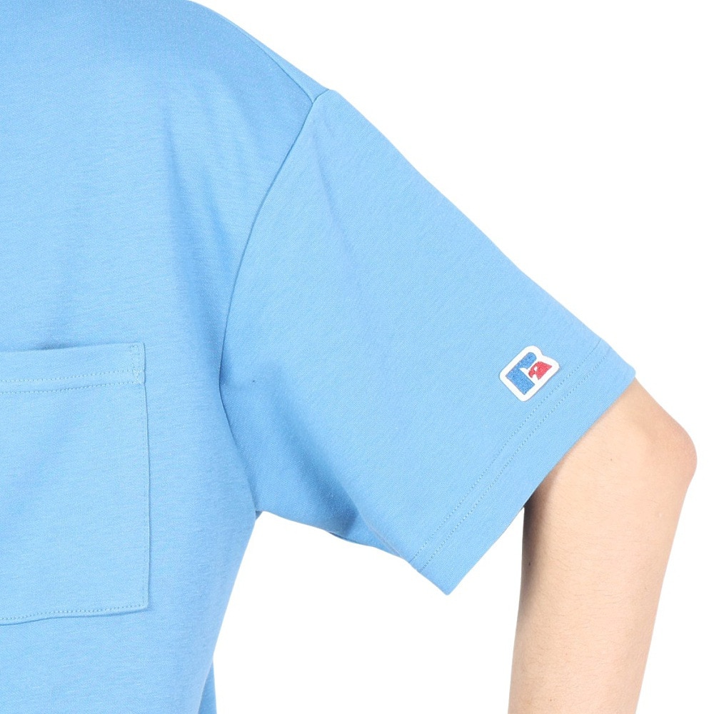 ラッセル（RUSSELL）（メンズ）プレーティング 半袖ワイドTシャツ RBM24S0001 BLU