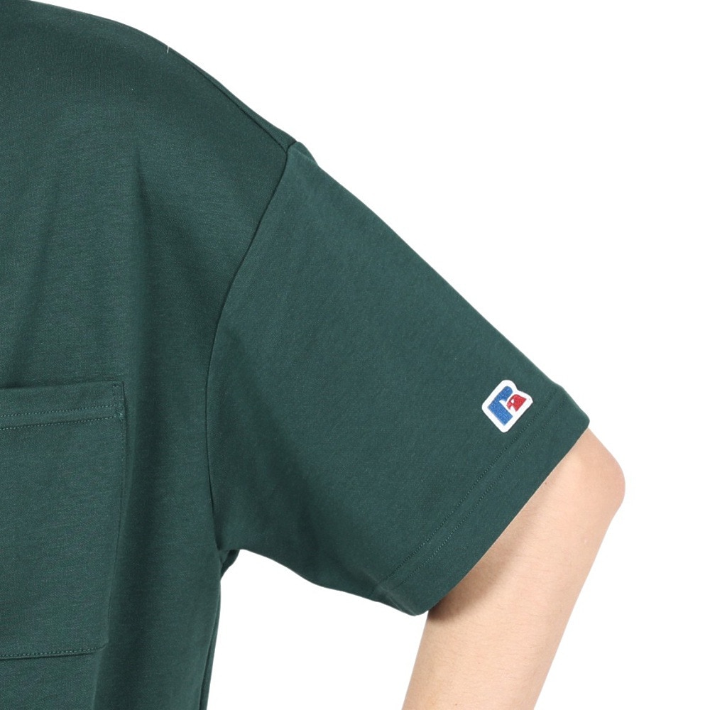 ラッセル（RUSSELL）（メンズ）プレーティング 半袖ワイドTシャツ RBM24S0001 GRN