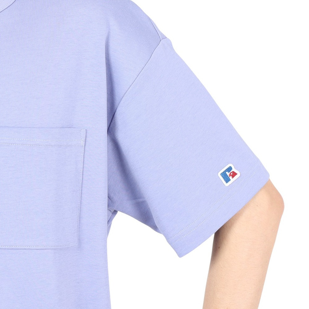 ラッセル（RUSSELL）（メンズ）プレーティング 半袖ワイドTシャツ RBM24S0001 PUL