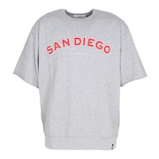 (メンズ、レディース)裾リブプリント半袖Tシャツ SANDI SAS2345804