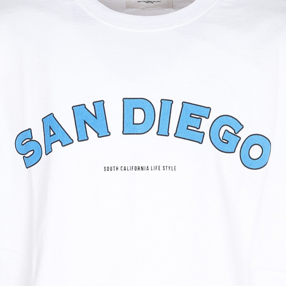 エスエーエス（S.A.S）（メンズ、レディース）裾リブプリント半袖Tシャツ SANDI SAS2345804-5 OFF