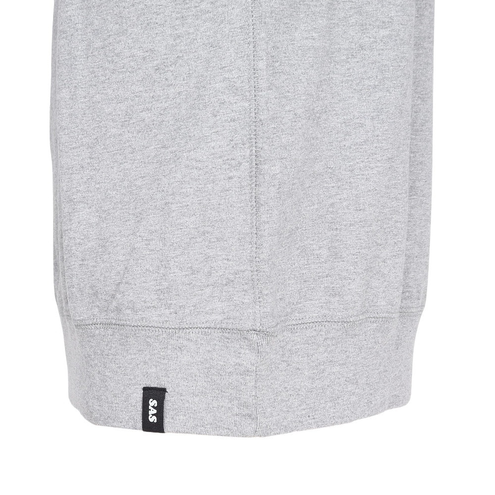 エスエーエス（S.A.S）（メンズ、レディース）裾リブプリント半袖Tシャツ CAL SAS2345805-15 GRAY