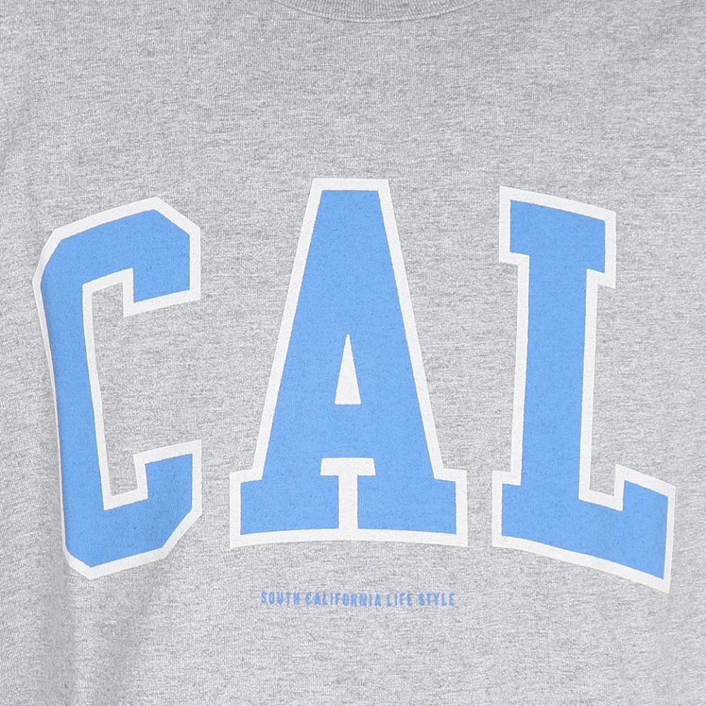 エスエーエス（S.A.S）（メンズ、レディース）裾リブプリント半袖Tシャツ CAL SAS2345805-15 GRAY
