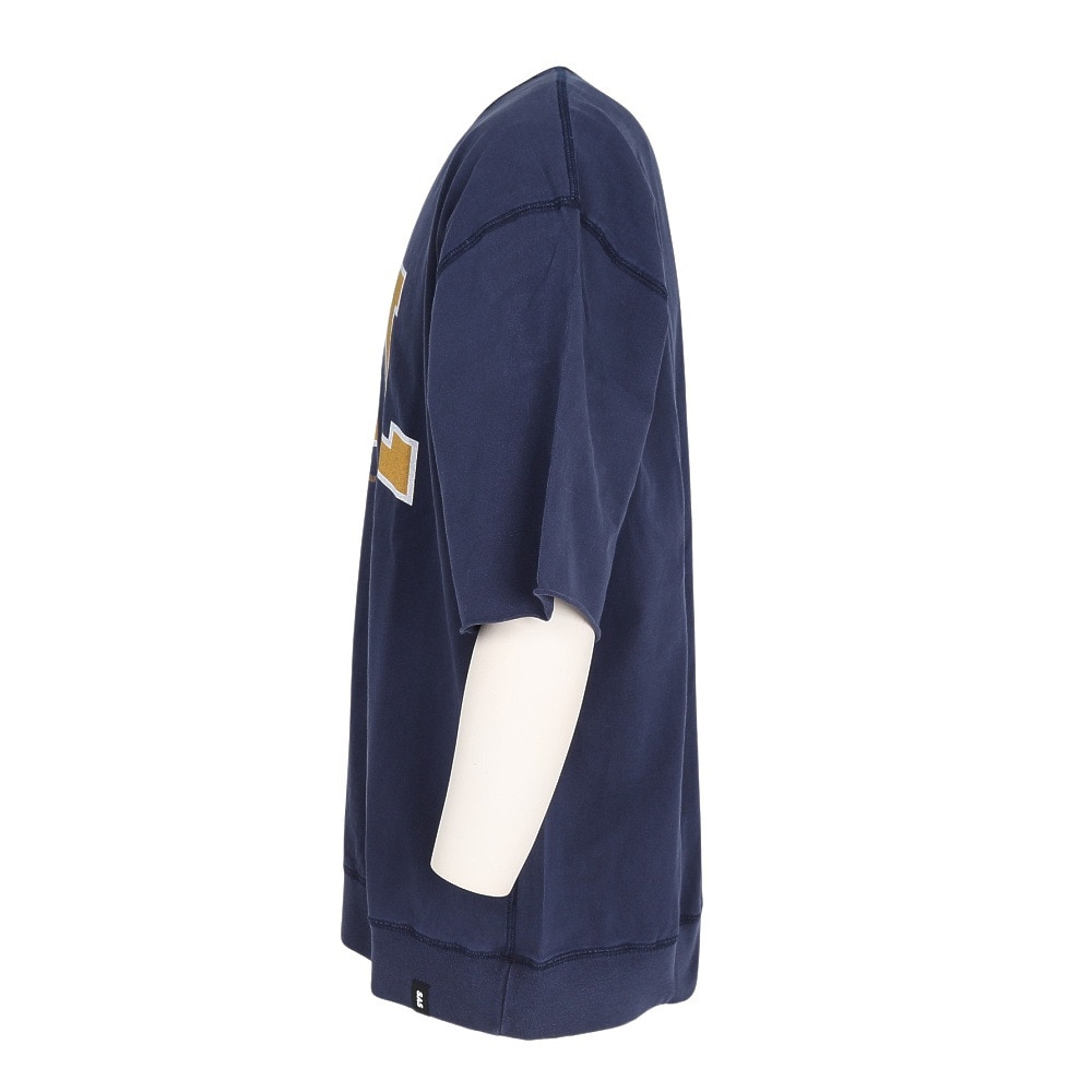 エスエーエス（S.A.S）（メンズ、レディース）裾リブプリント半袖Tシャツ CAL SAS2345805-79 NAVY