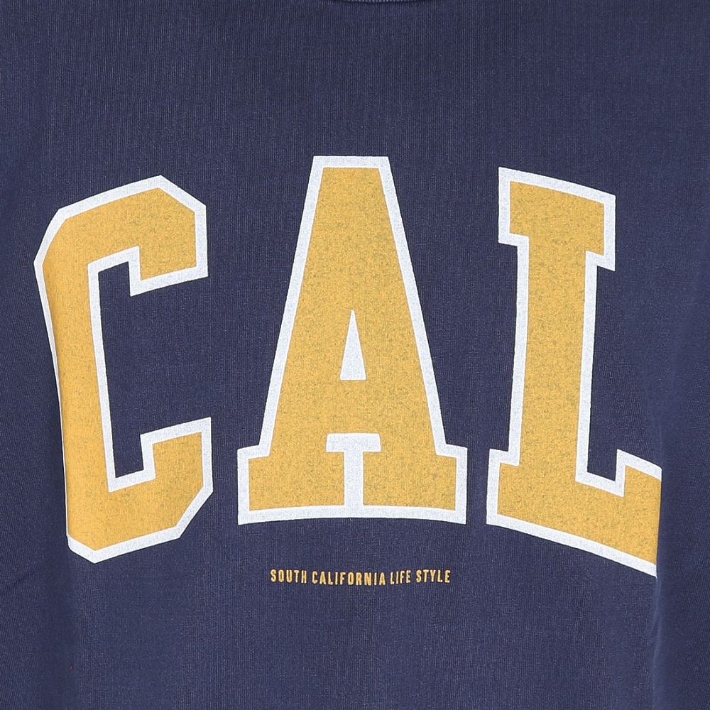 エスエーエス（S.A.S）（メンズ、レディース）裾リブプリント半袖Tシャツ CAL SAS2345805-79 NAVY