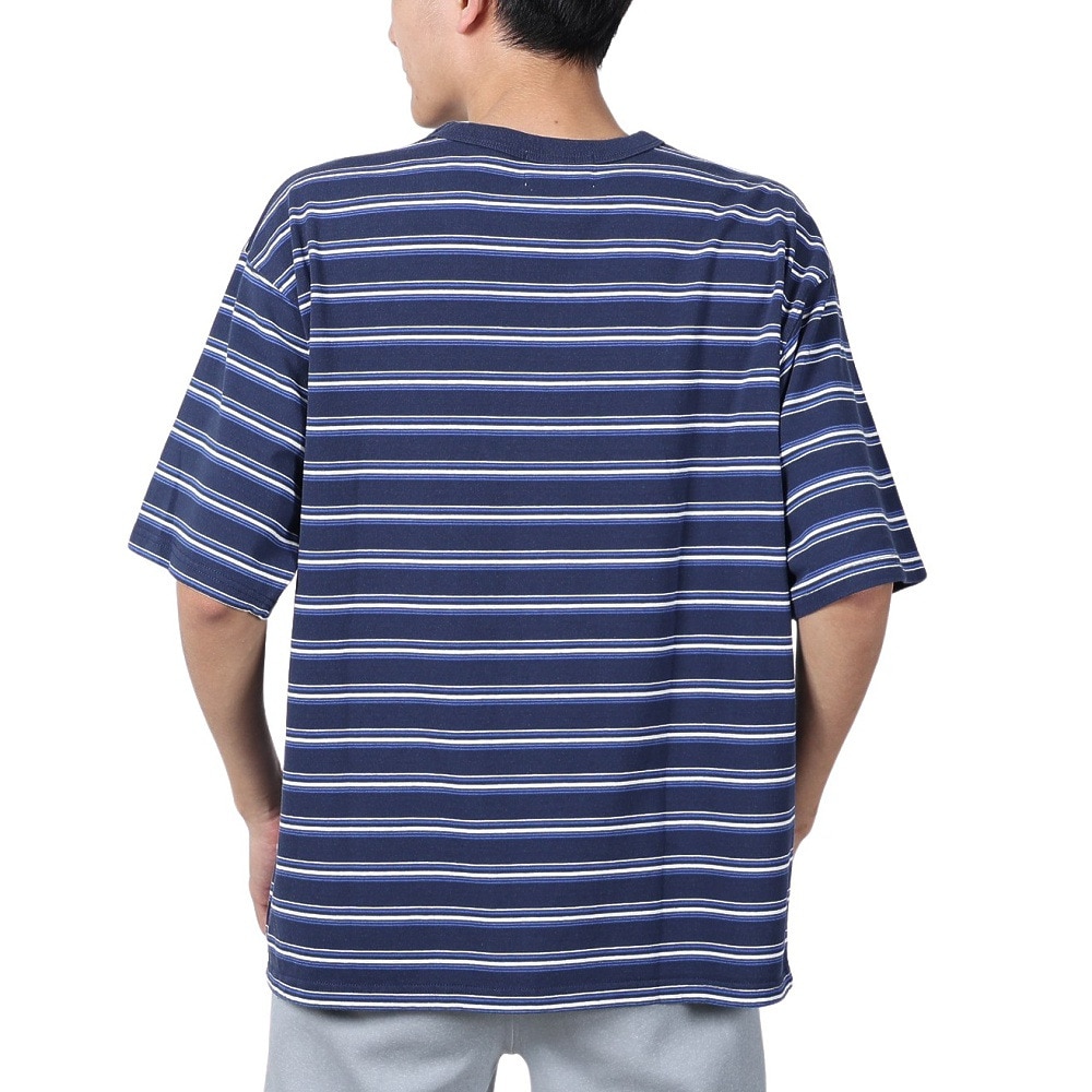 エスエーエス（S.A.S）（メンズ）レトロボーダー半袖Tシャツ SAS2345806-79:NAVY