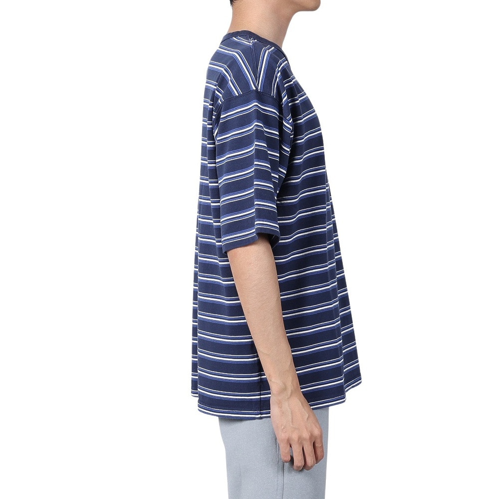 エスエーエス（S.A.S）（メンズ）レトロボーダー半袖Tシャツ SAS2345806-79:NAVY