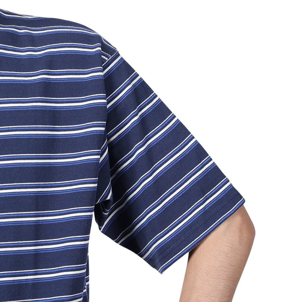 エスエーエス（S.A.S）（メンズ）レトロボーダー半袖Tシャツ SAS2345806-79:NAVY