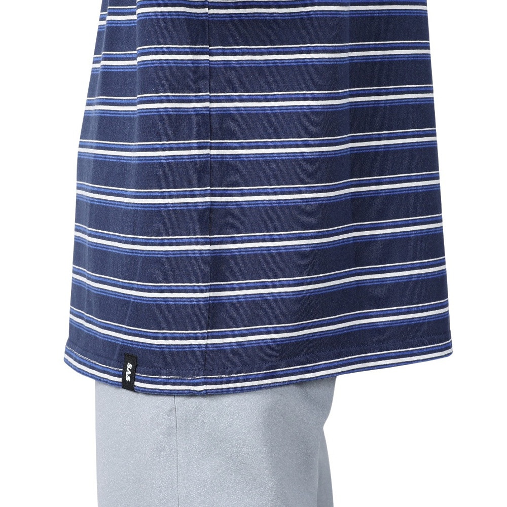 エスエーエス（S.A.S）（メンズ）レトロボーダー半袖Tシャツ SAS2345806-79:NAVY