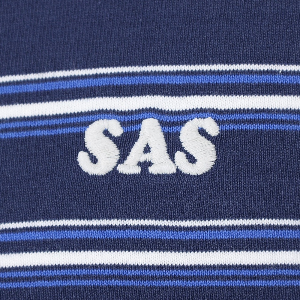 エスエーエス（S.A.S）（メンズ）レトロボーダー半袖Tシャツ SAS2345806-79:NAVY