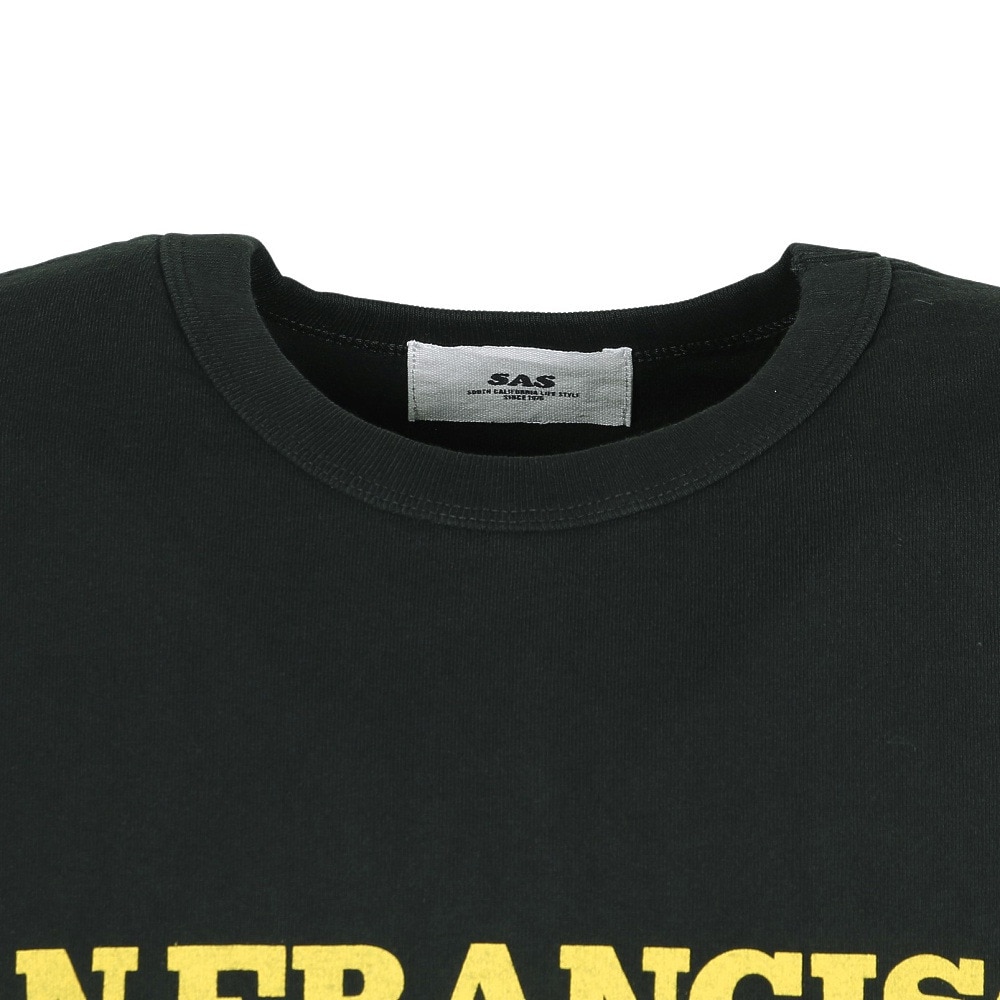 エスエーエス（S.A.S）（メンズ）プリント半袖Tシャツ SANFRAN SAS2345808-19 BLACK