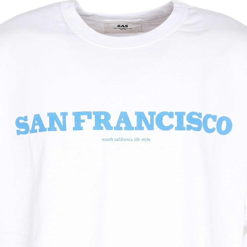 エスエーエス（S.A.S）（メンズ）プリント半袖Tシャツ SANFRAN SAS2345808-5 OFF