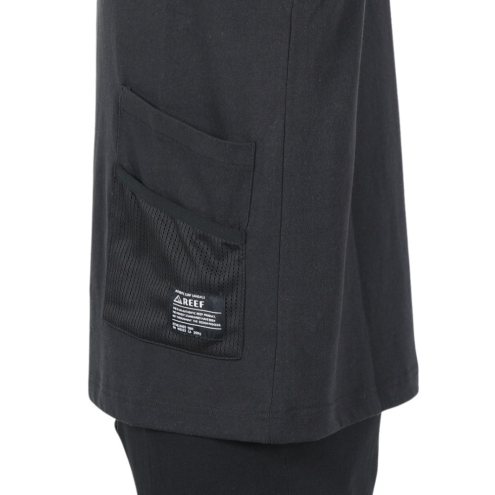 リーフ（REEF）（メンズ）ダブル ポケット 半袖Tシャツ RFTEM2404-BLK