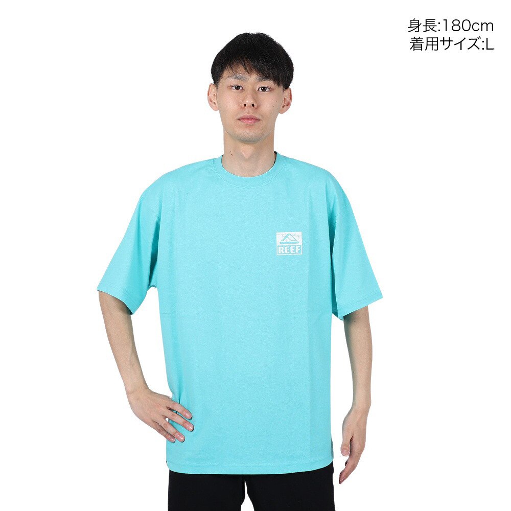 リーフ（REEF）（メンズ）スクエアロゴ半袖Tシャツ RFTEM2412-BLU