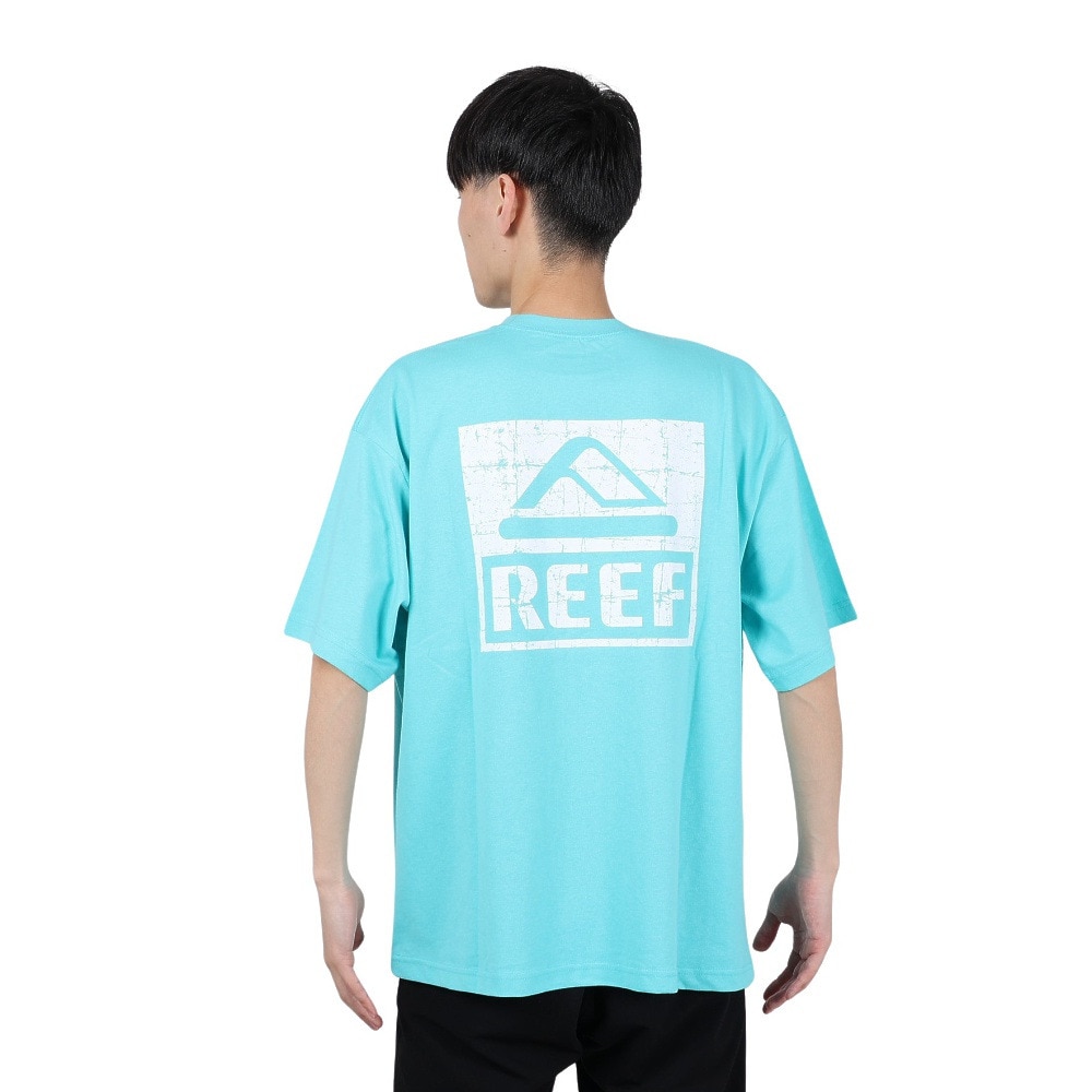 リーフ（REEF）（メンズ）スクエアロゴ半袖Tシャツ RFTEM2412-BLU