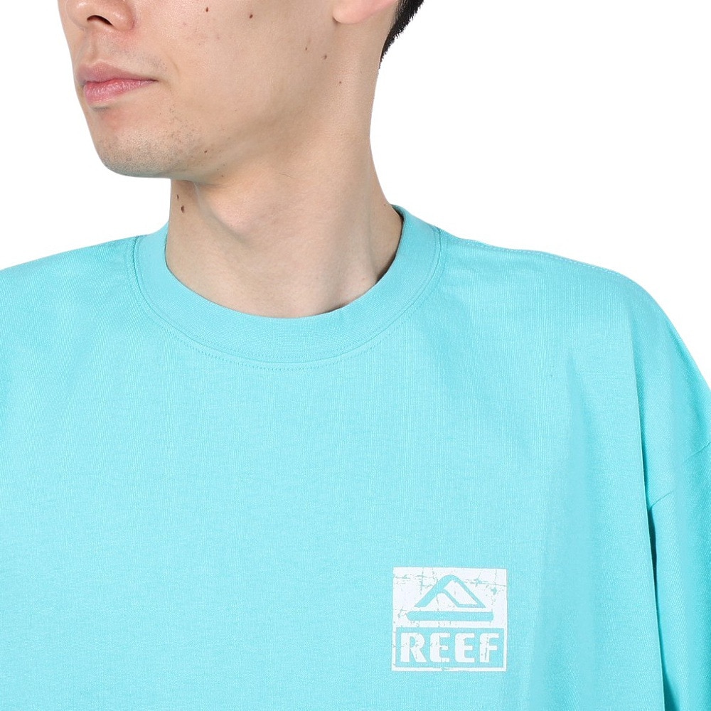 リーフ（REEF）（メンズ）スクエアロゴ半袖Tシャツ RFTEM2412-BLU