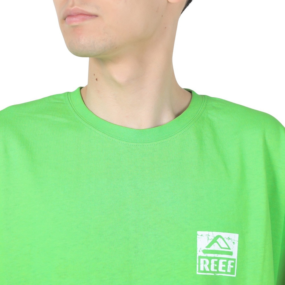 リーフ（REEF）（メンズ）スクエアロゴ半袖Tシャツ RFTEM2412-GRN