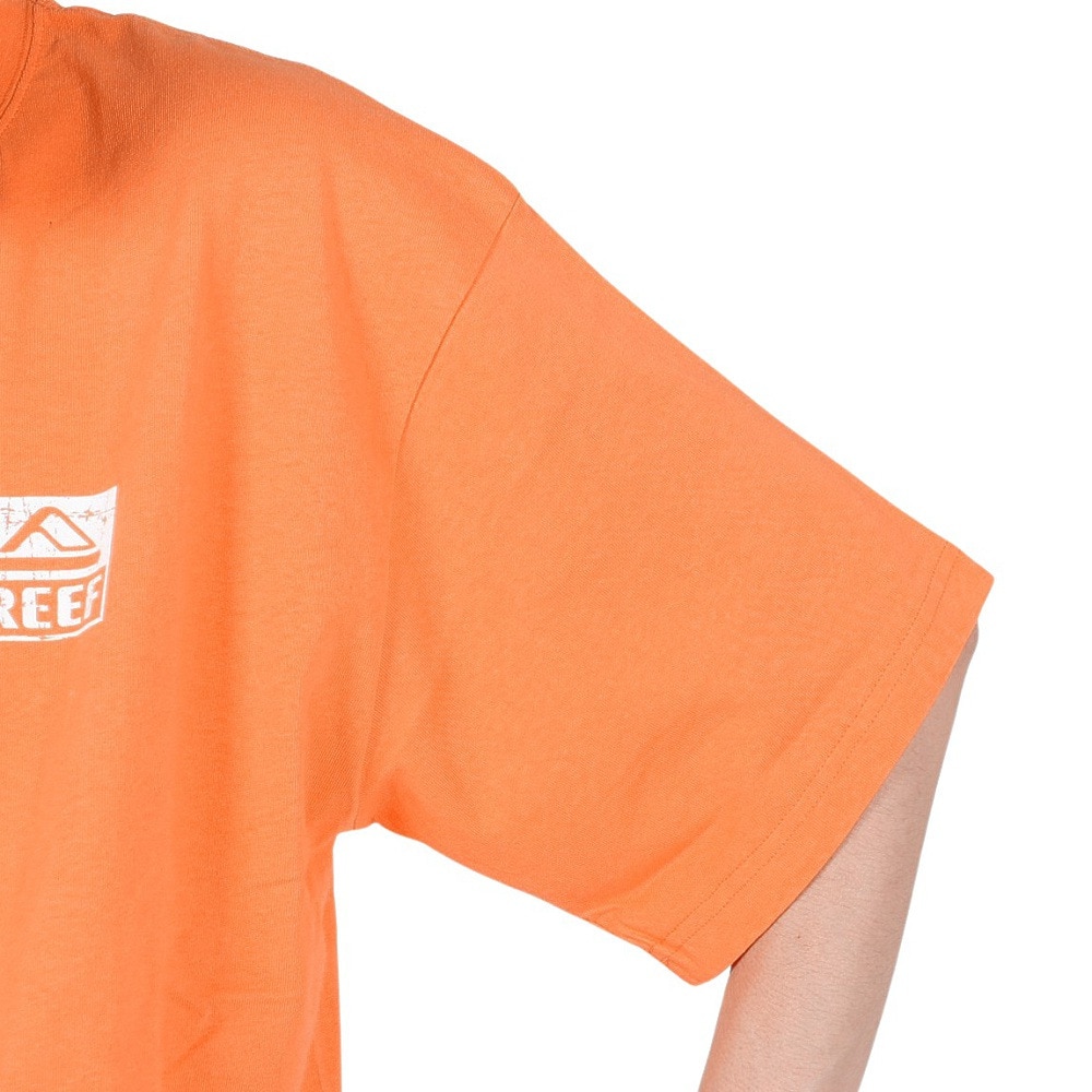 リーフ（REEF）（メンズ）スクエアロゴ半袖Tシャツ RFTEM2412-ORG