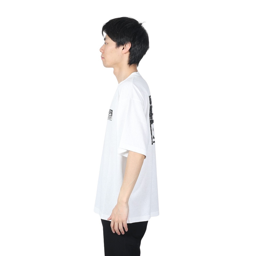 リーフ（REEF）（メンズ）tシャツ 半袖 スクエアロゴ半袖Tシャツ バックプリント RFTEM2412-WT/BK