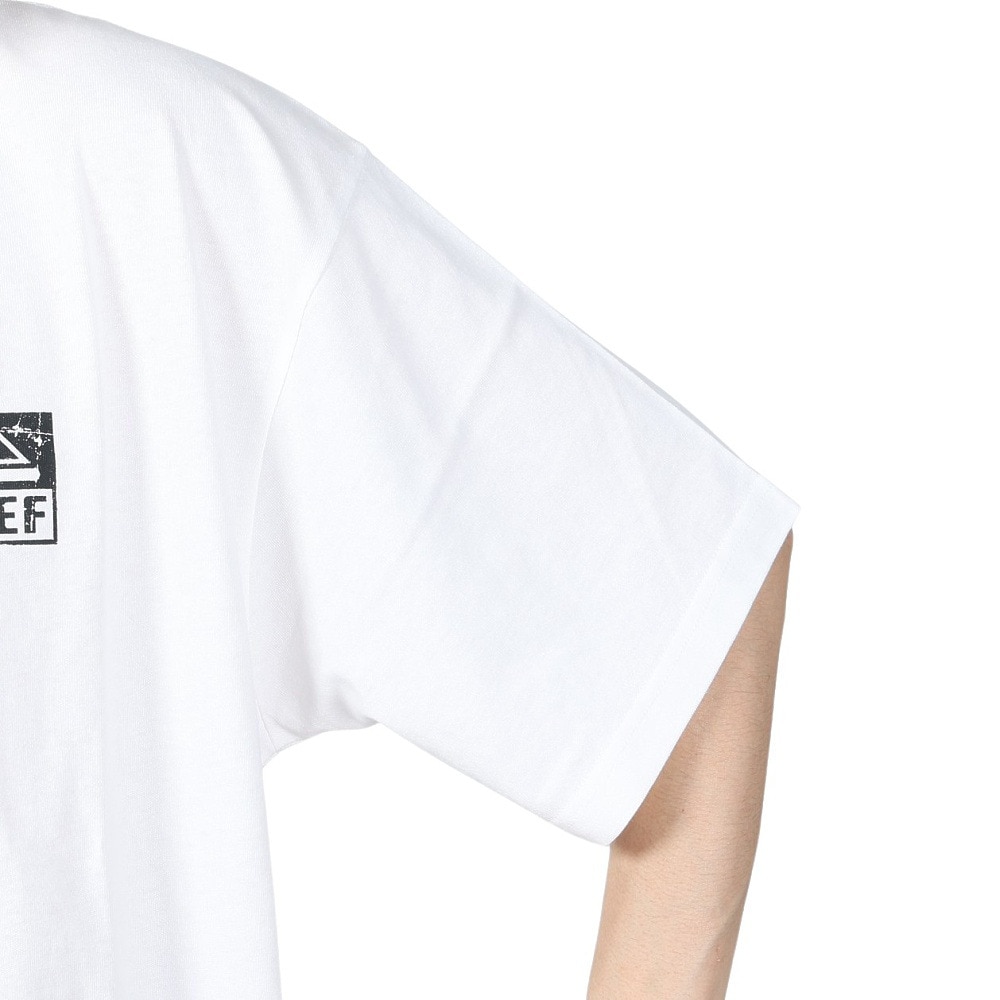 リーフ（REEF）（メンズ）tシャツ 半袖 スクエアロゴ半袖Tシャツ バックプリント RFTEM2412-WT/BK