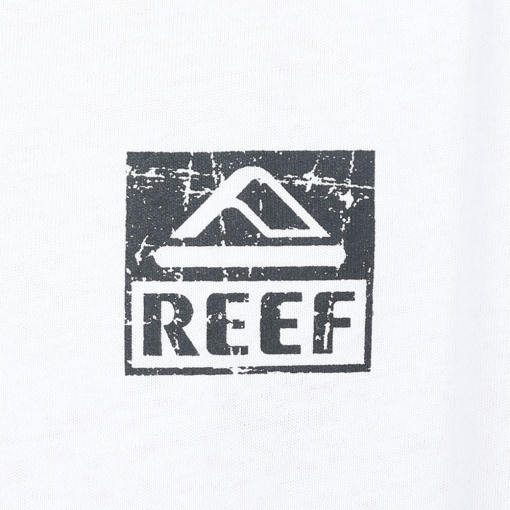 リーフ（REEF）（メンズ）tシャツ 半袖 スクエアロゴ半袖Tシャツ バックプリント RFTEM2412-WT/BK
